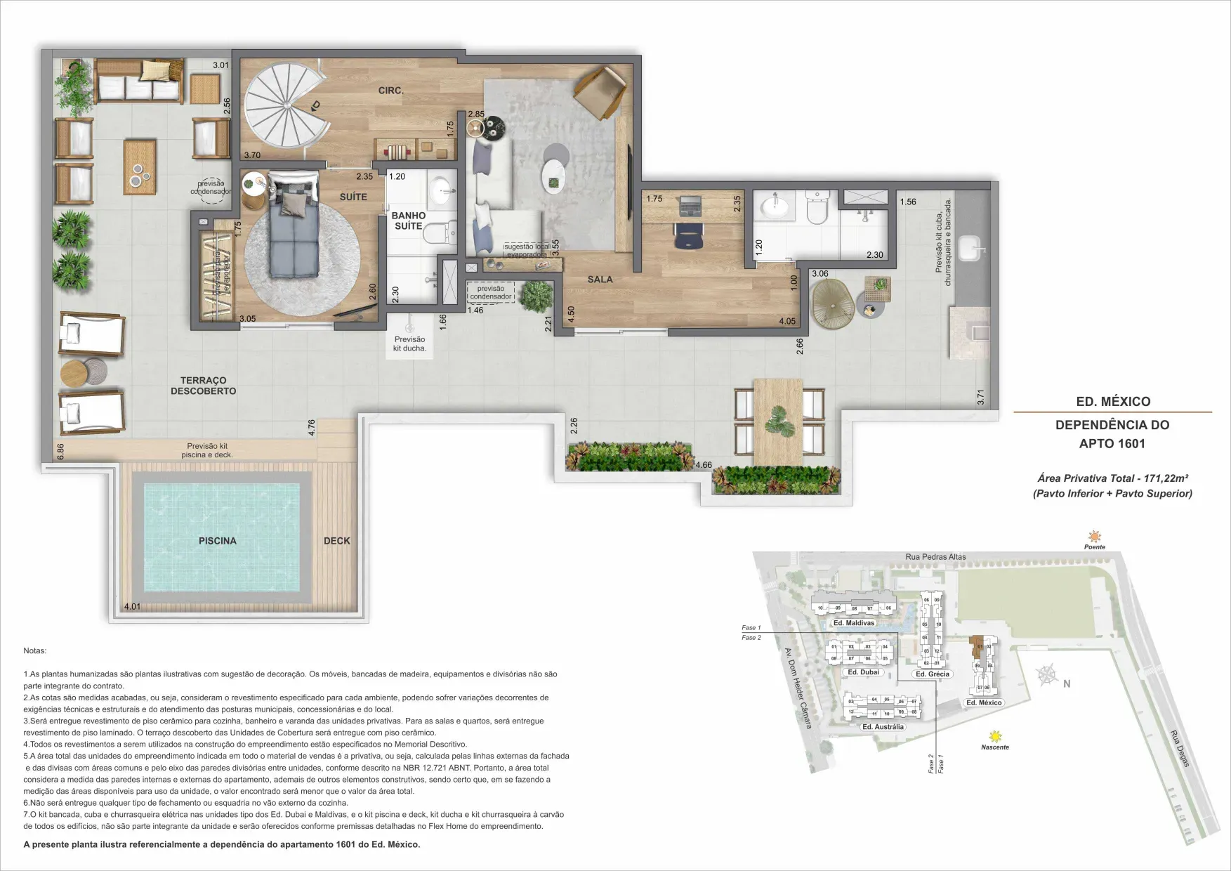 Planta da cobertura 01B, do Bloco 5 — Only by Living, Cachambi, Rio de Janeiro