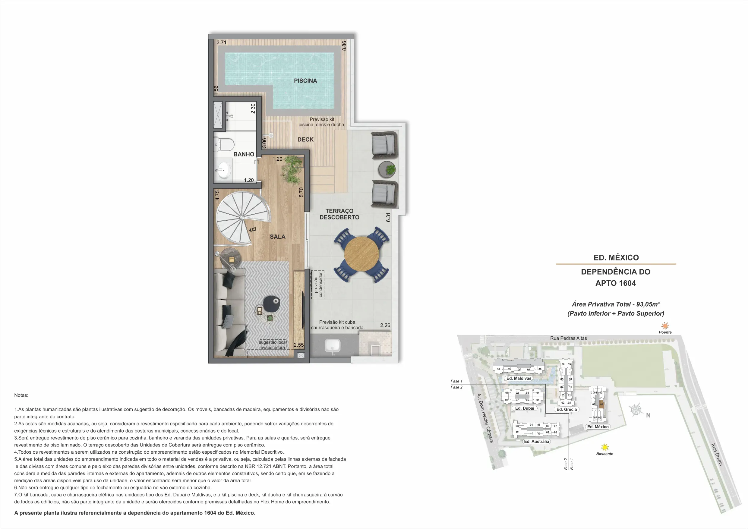 Planta da cobertura 04B, do Bloco 5 — Only by Living, Cachambi, Rio de Janeiro