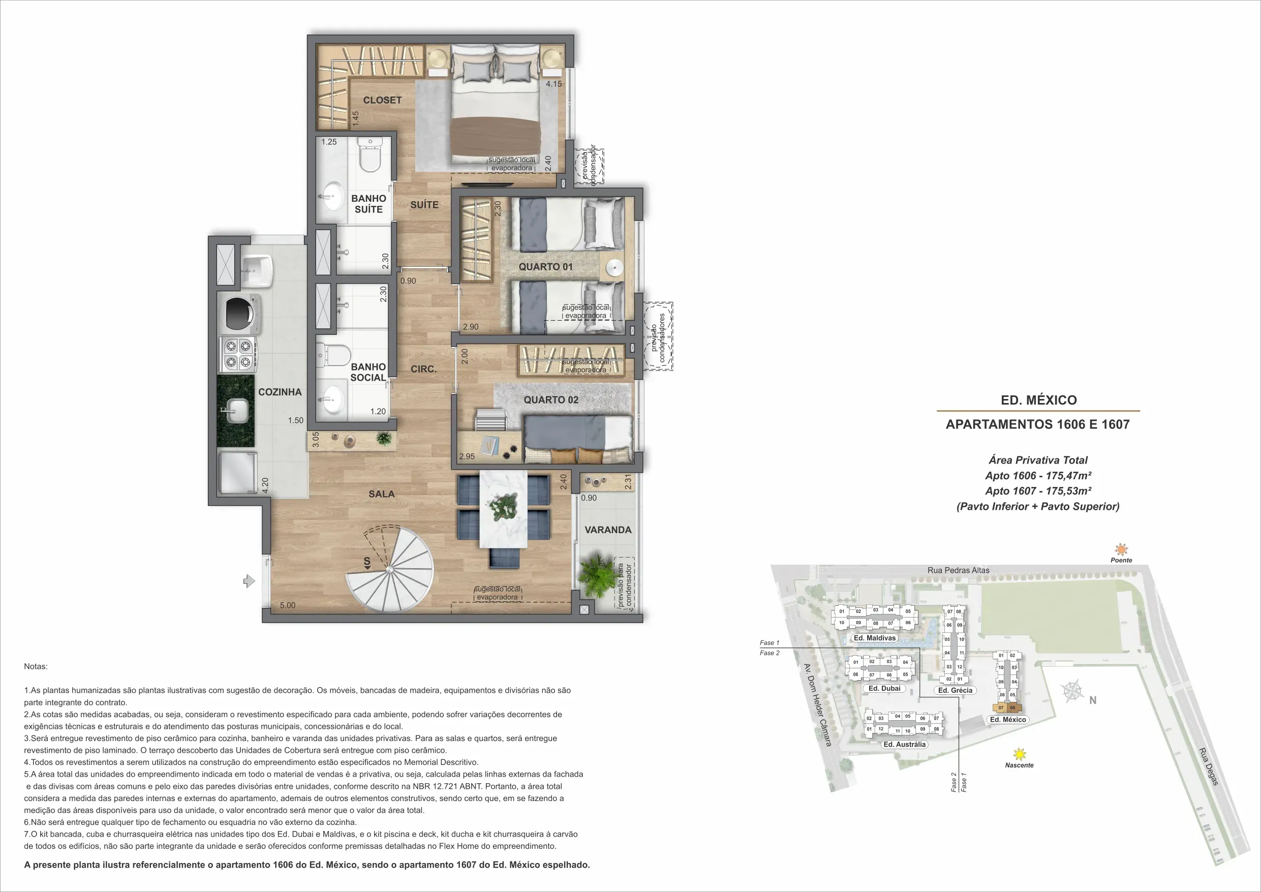 Planta da cobertura 06A, modelo A, do Bloco 5 — Only by Living, Cachambi, Rio de Janeiro
