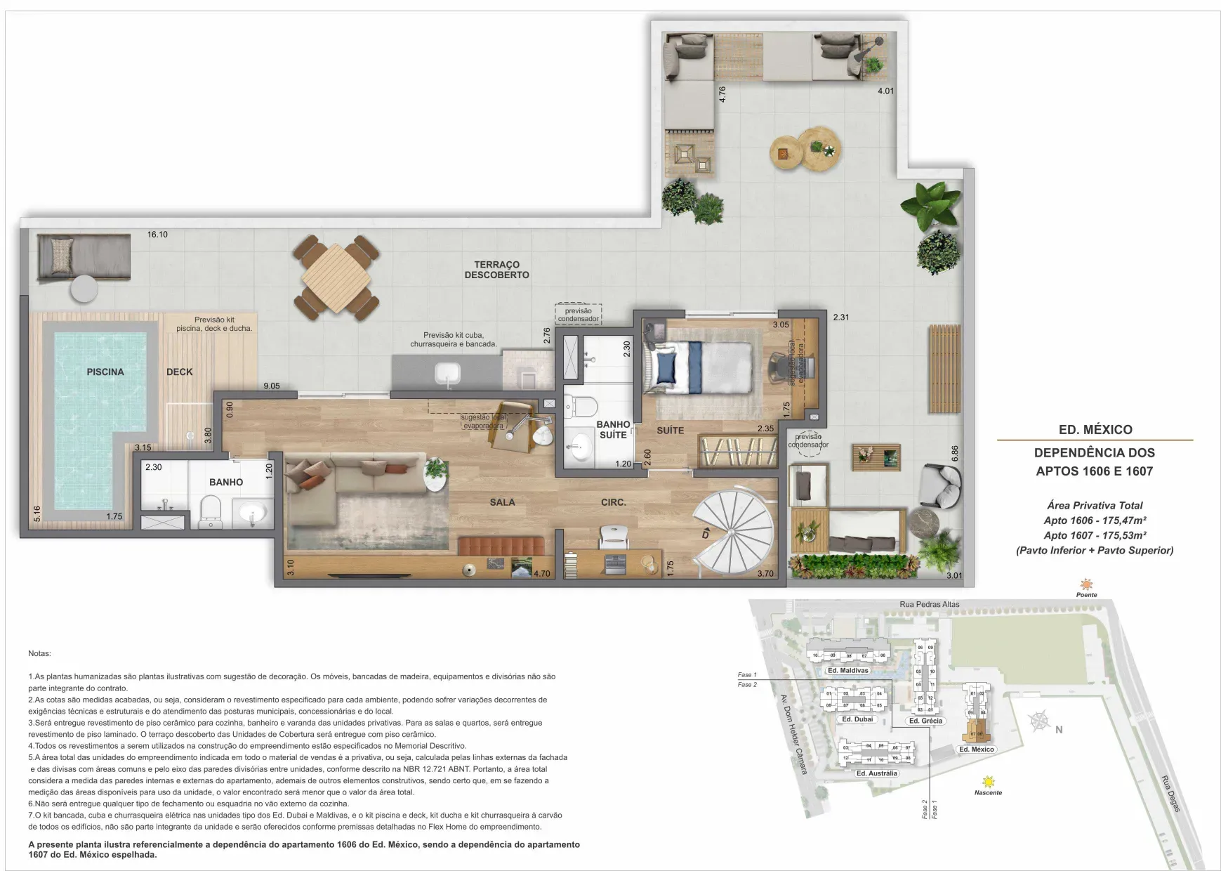 Planta da cobertura 06B, do Bloco 5 — Only by Living, Cachambi, Rio de Janeiro