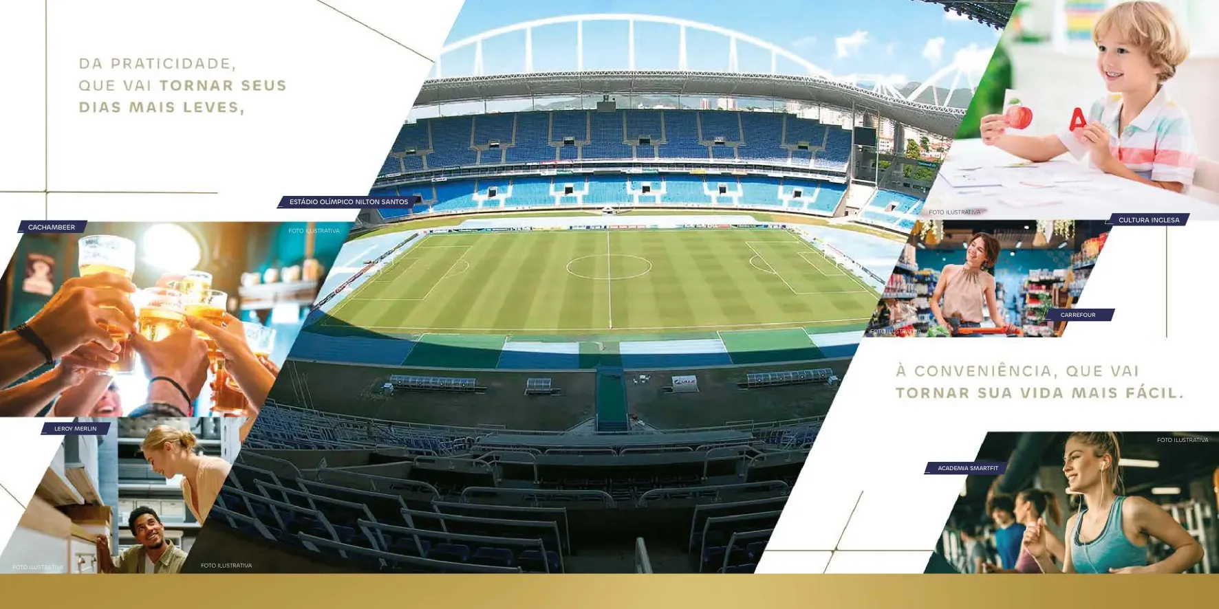 Entorno do Only by Living: Estádio Olímpico Nilton Santos, Carrefour, Leroy Merlin, Cultura Inglesa, academia SmartFit e Cachambeer