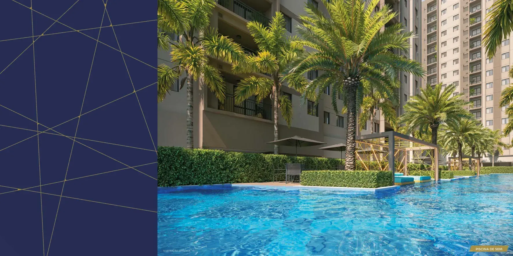 Piscina de 50 m do Only by Living vista da borda