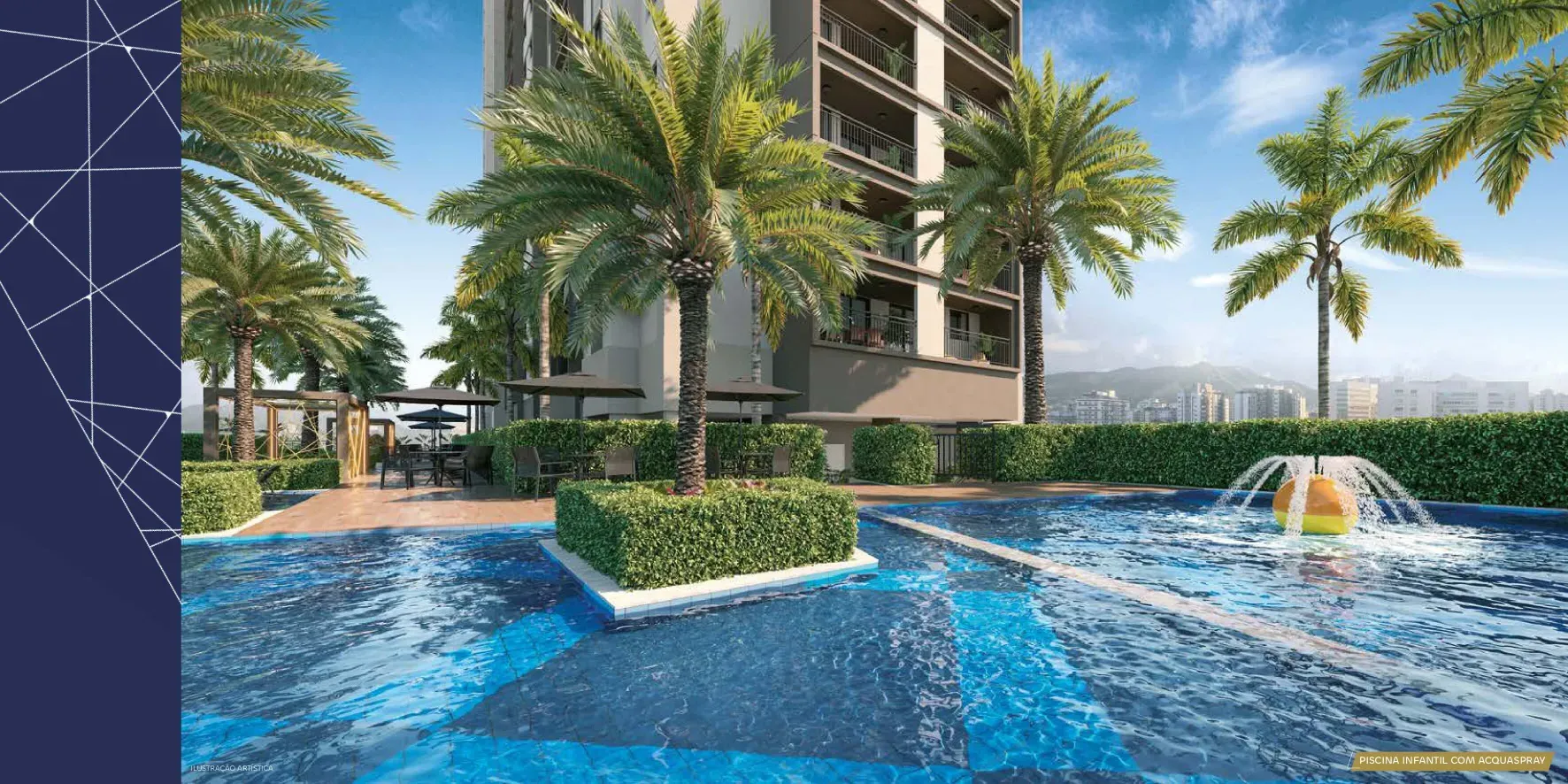 Piscina infantil com acquaspray do Only by Living