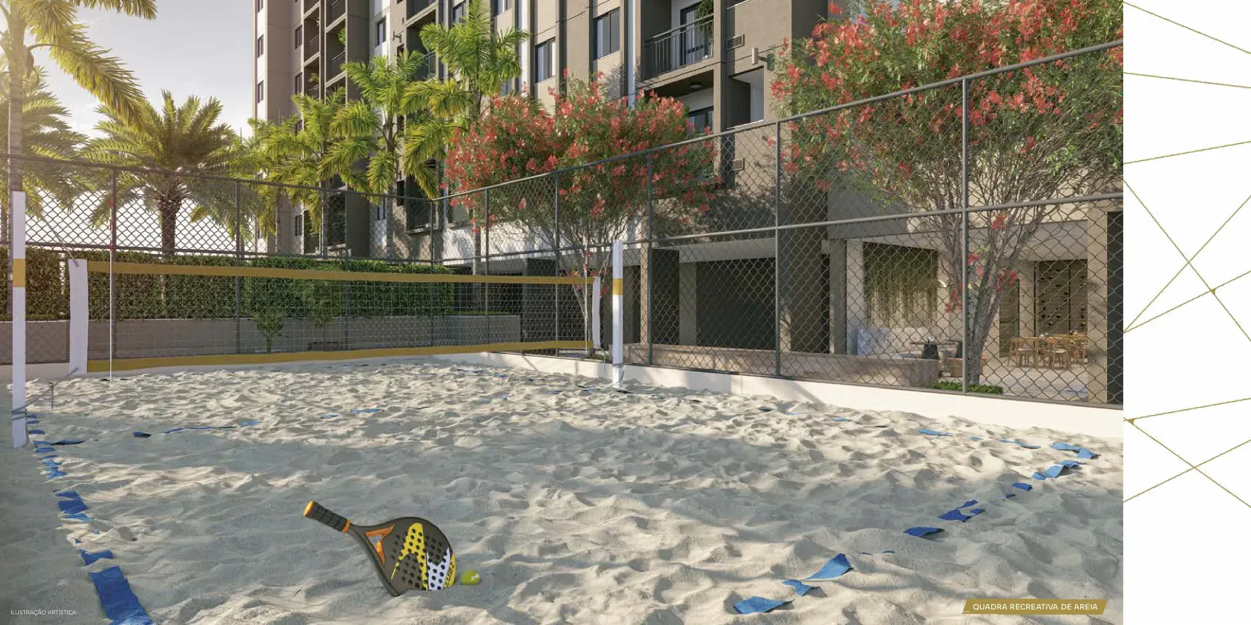 Quadra recreativa de areia do Only by Living