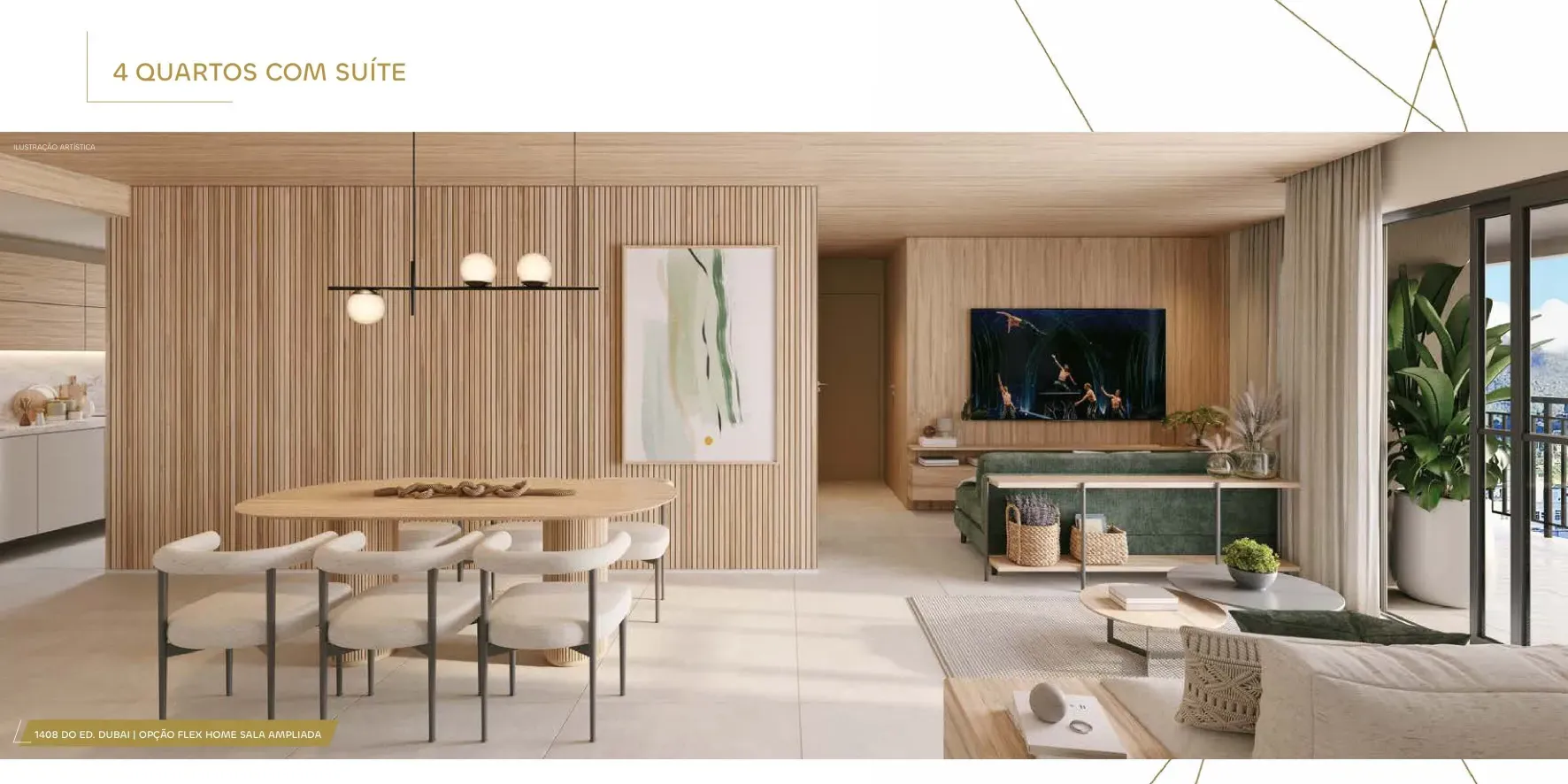 Decorado de 2 Quartos do Only by Living — tour virtual direto do stand de vendas, no Cachambi